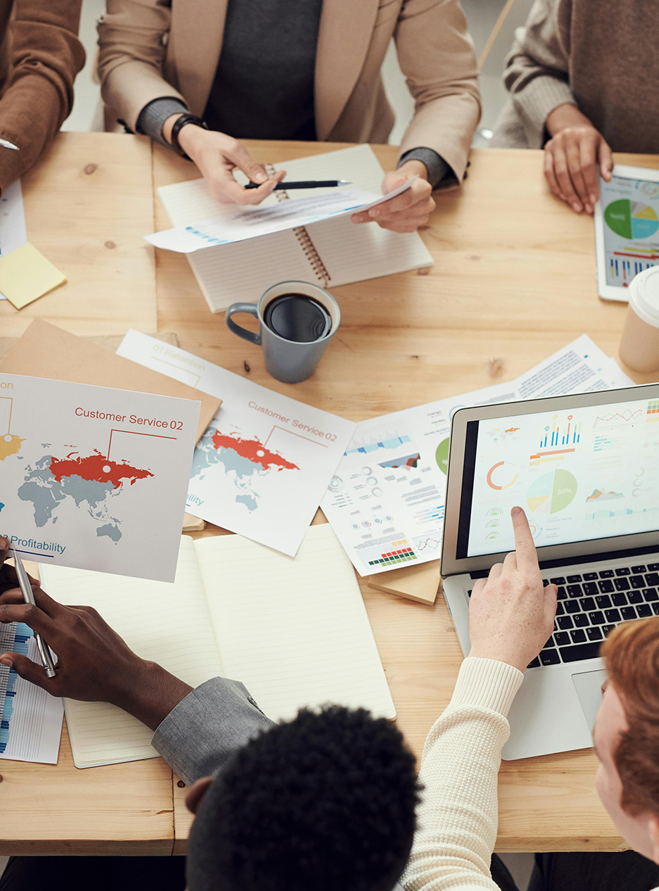 Technical support team working together to deliver global managed IT services for small and medium businesses