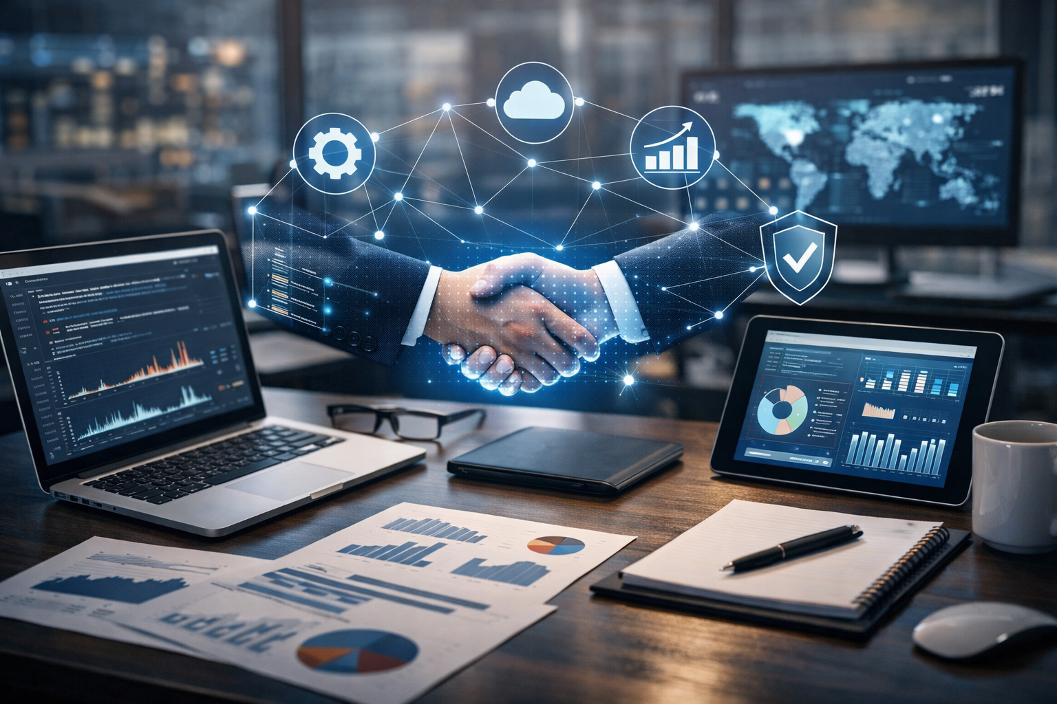 Strategic application support partnership illustrating modern businesses moving from in-house app support to outsourced application support services